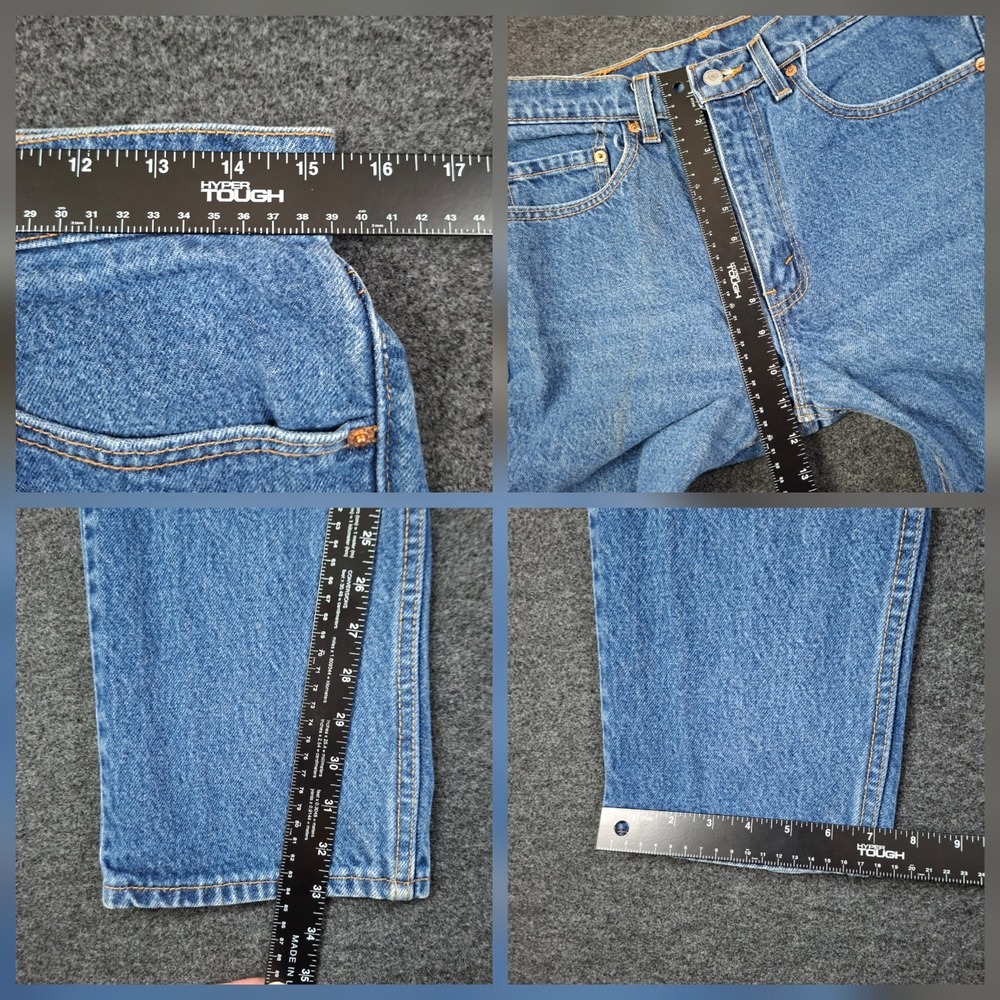Vintage 90's Levi's 505 Jeans Mens 31x33 Made in USA Dark Wash Indigo 505-0217 - Picture 11 of 11